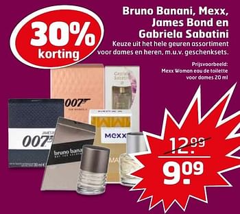 Aanbiedingen Mexx woman eau de toilette voor dames - Bruno Banani - Geldig van 04/10/2016 tot 16/10/2016 bij Trekpleister