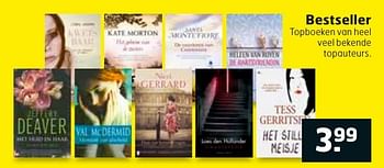 Aanbiedingen Bestseller topboeken van heel veel bekende topauteurs - Huismerk - Trekpleister - Geldig van 04/10/2016 tot 16/10/2016 bij Trekpleister
