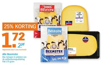 Aanbiedingen Belegen in plakken van de zelfbedieningsafdeling - Huismerk - Albert Heijn - Geldig van 10/10/2016 tot 16/10/2016 bij Albert Heijn