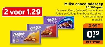 Aanbiedingen Milka chocoladereep - Milka - Geldig van 04/10/2016 tot 16/10/2016 bij Trekpleister