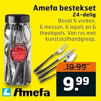 Aanbiedingen Amefa bestekset - Amefa - Geldig van 04/10/2016 tot 16/10/2016 bij Trekpleister