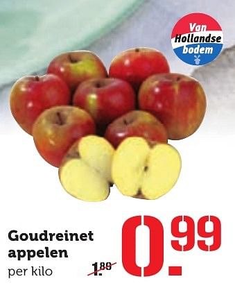 Aanbiedingen Goudreinet appelen - Huismerk - Coop - Geldig van 10/10/2016 tot 16/10/2016 bij Coop