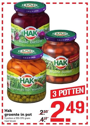 Aanbiedingen Hak groente in pot - Hak - Geldig van 10/10/2016 tot 16/10/2016 bij Coop