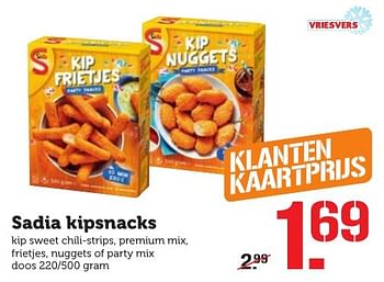 Aanbiedingen Sadia kipsnacks - Sadia - Geldig van 10/10/2016 tot 16/10/2016 bij Coop