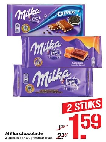 Aanbiedingen Milka chocolade - Milka - Geldig van 10/10/2016 tot 16/10/2016 bij Coop