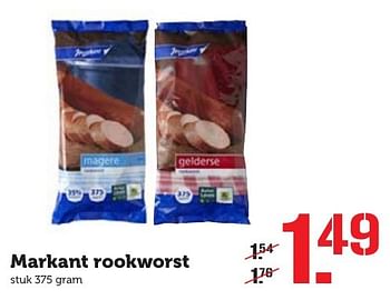 Aanbiedingen Markant rookworst - Markant - Geldig van 10/10/2016 tot 16/10/2016 bij Coop