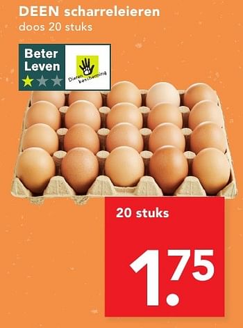 Aanbiedingen Deen scharreleieren - Huismerk deen supermarkt - Geldig van 09/10/2016 tot 15/10/2016 bij Deen Supermarkten