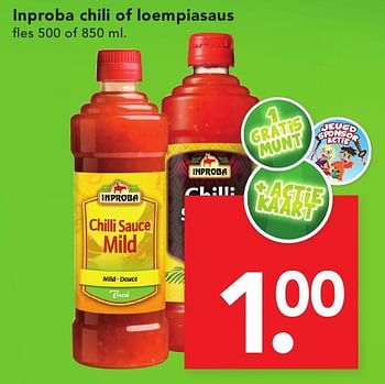 Aanbiedingen Inproba chili of loempiasaus - Inproba - Geldig van 09/10/2016 tot 15/10/2016 bij Deen Supermarkten