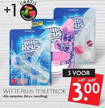 Aanbiedingen Witte reus toiletblok - Witte reus - Geldig van 09/10/2016 tot 15/10/2016 bij Deka Markt