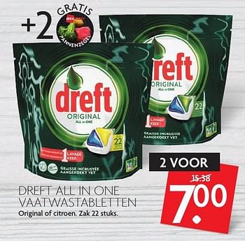 Aanbiedingen Dreft all in one vaatwastabletten - Dreft - Geldig van 09/10/2016 tot 15/10/2016 bij Deka Markt