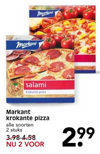 Aanbiedingen Markant krokante pizza - Markant - Geldig van 09/10/2016 tot 15/10/2016 bij Em-té