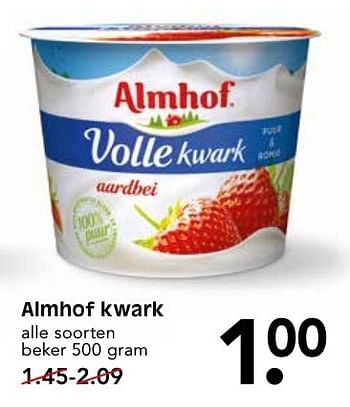 Aanbiedingen Almhof kwark - Almhof - Geldig van 09/10/2016 tot 15/10/2016 bij Em-té