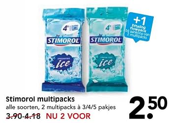 Aanbiedingen Stimorol multipacks - Stimorol - Geldig van 09/10/2016 tot 15/10/2016 bij Em-té