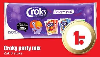 Aanbiedingen Croky party mix - Croky - Geldig van 09/10/2016 tot 15/10/2016 bij Lekker Doen