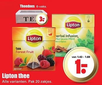 Aanbiedingen Lipton thee - Lipton - Geldig van 09/10/2016 tot 15/10/2016 bij Lekker Doen