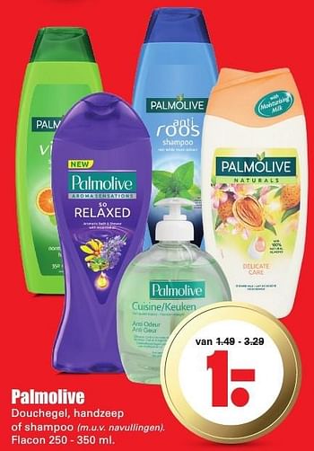 Aanbiedingen Palmolive douchegel, handzeep of shampoo - Palmolive - Geldig van 09/10/2016 tot 15/10/2016 bij Lekker Doen