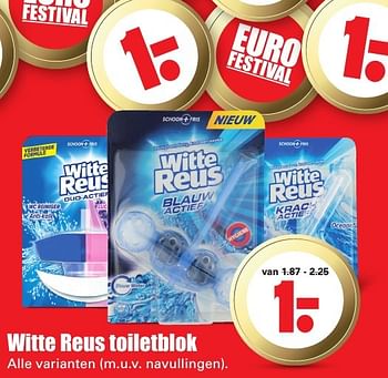 Aanbiedingen Witte reus toiletblok - Witte reus - Geldig van 09/10/2016 tot 15/10/2016 bij Lekker Doen