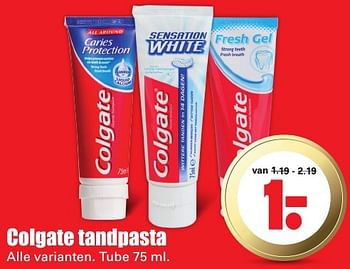 Aanbiedingen Colgate tandpasta - Colgate - Geldig van 09/10/2016 tot 15/10/2016 bij Lekker Doen