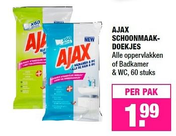 Aanbiedingen Ajax schoonmaakdoekjes - Ajax - Geldig van 10/10/2016 tot 23/10/2016 bij Big Bazar
