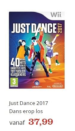 Aanbiedingen Just dance 2017 dans erop los - Ubisoft - Geldig van 07/10/2016 tot 03/11/2016 bij Bol