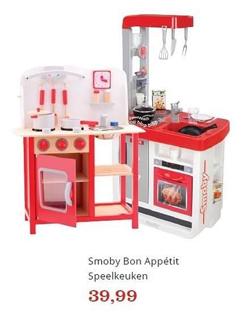 Aanbiedingen Smoby bon appétit speelkeuken - Smoby - Geldig van 07/10/2016 tot 03/11/2016 bij Bol