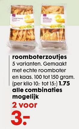 Aanbiedingen Roomboterzoutjes gemaakt met echte roomboter en kaas - Huismerk - Hema - Geldig van 03/10/2016 tot 16/10/2016 bij Hema