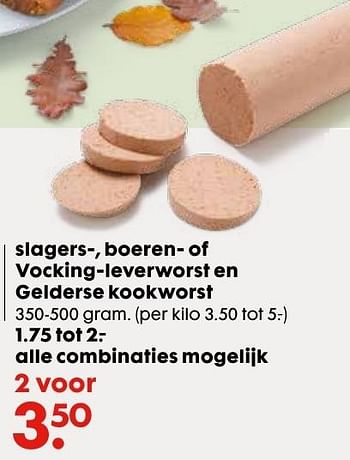 Aanbiedingen Slagers-, boeren- of vocking-leverworst en gelderse kookworst - Huismerk - Hema - Geldig van 03/10/2016 tot 16/10/2016 bij Hema