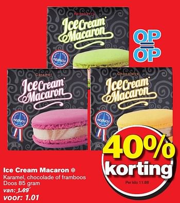 Aanbiedingen Ice cream macaron - Huismerk - Hoogvliet - Geldig van 12/10/2016 tot 18/10/2016 bij Hoogvliet