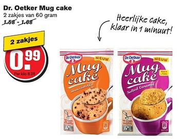Aanbiedingen Dr. oetker mug cake - Dr. Oetker - Geldig van 12/10/2016 tot 18/10/2016 bij Hoogvliet