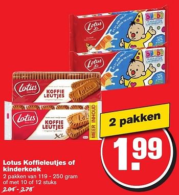 Aanbiedingen Lotus koffieleutjes of kinderkoek - Lotus Bakeries - Geldig van 12/10/2016 tot 18/10/2016 bij Hoogvliet