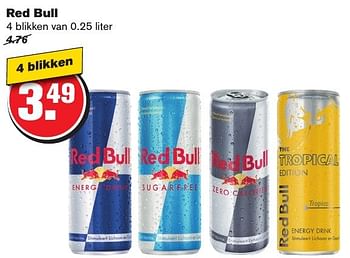 Aanbiedingen Red bull - Red Bull - Geldig van 12/10/2016 tot 18/10/2016 bij Hoogvliet