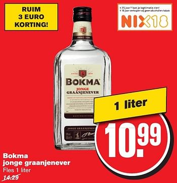 Aanbiedingen Bokma jonge graanjenever - BOKMA - Geldig van 12/10/2016 tot 18/10/2016 bij Hoogvliet