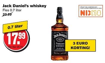 Aanbiedingen Jack daniel`s whiskey - Jack Daniel's - Geldig van 12/10/2016 tot 18/10/2016 bij Hoogvliet