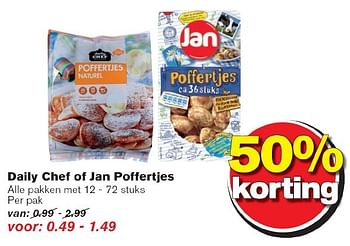 Aanbiedingen Daily chef of jan poffertjes - Daily chef - Geldig van 12/10/2016 tot 18/10/2016 bij Hoogvliet