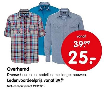 Aanbiedingen Overhemd ledenvoordeelprijs - Huismerk - ANWB - Geldig van 03/10/2016 tot 16/10/2016 bij ANWB