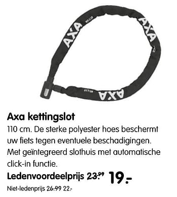 Aanbiedingen Axa kettingslot - Huismerk - ANWB - Geldig van 03/10/2016 tot 16/10/2016 bij ANWB