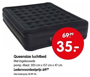 Aanbiedingen Queensize luchtbed - Huismerk - ANWB - Geldig van 03/10/2016 tot 16/10/2016 bij ANWB