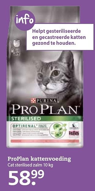 Aanbiedingen Proplan kattenvoeding cat sterilised zalm - Pro Plan - Geldig van 03/10/2016 tot 16/10/2016 bij Pets Place