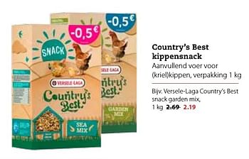 Aanbiedingen Versele-laga country`s best snack garden mix - Versele-Laga - Geldig van 03/10/2016 tot 16/10/2016 bij Pets Place