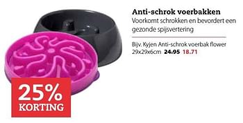 Aanbiedingen Kyjen anti-schrok voerbak flower - Kyjen - Geldig van 03/10/2016 tot 16/10/2016 bij Pets Place