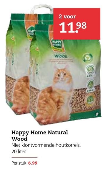 Aanbiedingen Happy home natural wood - Happy Home - Geldig van 03/10/2016 tot 16/10/2016 bij Pets Place