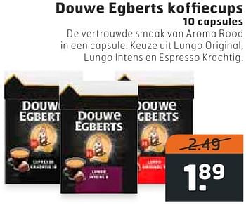 Aanbiedingen Douwe egberts koffiecups - Douwe Egberts - Geldig van 11/10/2016 tot 16/10/2016 bij Trekpleister