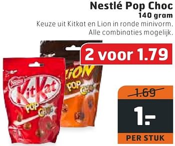 Aanbiedingen Nestlé pop choc - Nestlé - Geldig van 11/10/2016 tot 16/10/2016 bij Trekpleister