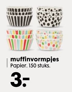 Aanbiedingen Muffinvormpjes - Huismerk - Hema - Geldig van 03/10/2016 tot 16/10/2016 bij Hema