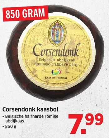 Aanbiedingen Corsendonk kaasbol - Corsendonck - Geldig van 10/10/2016 tot 16/10/2016 bij Lidl