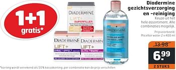 Aanbiedingen Diadermine micellair water - Diadermine - Geldig van 11/10/2016 tot 16/10/2016 bij Trekpleister