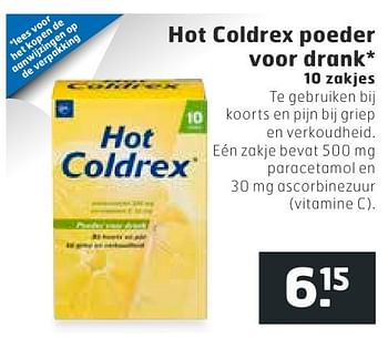 Aanbiedingen Hot coldrex poeder voor drank - Hot Coldrex - Geldig van 11/10/2016 tot 16/10/2016 bij Trekpleister