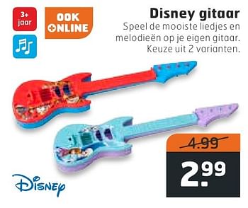 Aanbiedingen Disney gitaar - Disney - Geldig van 11/10/2016 tot 16/10/2016 bij Trekpleister
