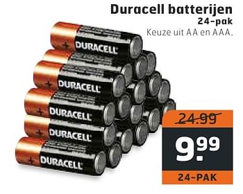 Aanbiedingen Duracell batterijen - Duracell - Geldig van 11/10/2016 tot 16/10/2016 bij Trekpleister