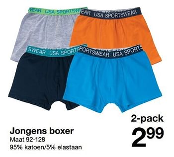 Aanbiedingen Jongens boxer - Huismerk - Zeeman  - Geldig van 15/10/2016 tot 21/10/2016 bij Zeeman